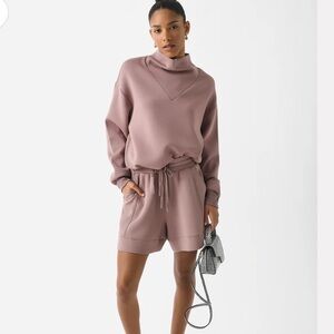 Varley Women's Betsey Sweatshirt in XS and Alder High Rise Short in size S